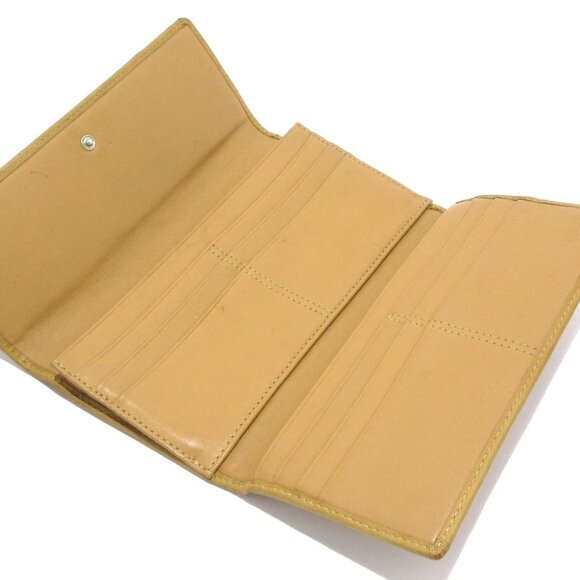 Auth COACH Signature - Beige Light Brown Jacquard Leather Long Wallet - Picture 9 of 13